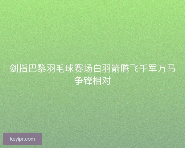 剑指巴黎羽毛球赛场白羽箭腾飞千军万马争锋相对 剑指巴黎羽毛球赛场白羽箭腾飞千军万马争锋相对
